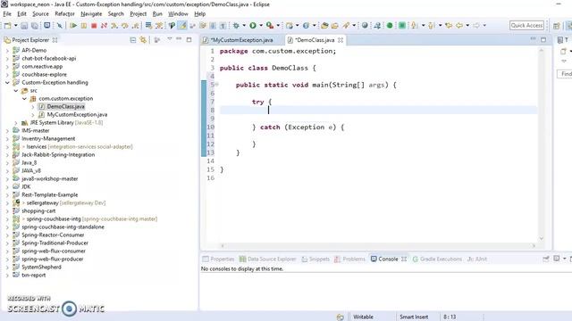 Java Custom Exception Creation Step by Step | Compile and Runtime смотреть онлайн