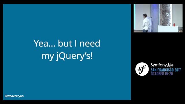 SymfonyLive San Francisco 2017 - Webpack Encore - Pro JavaScript and CSS for Everyone - Ryan Weaver смотреть онлайн