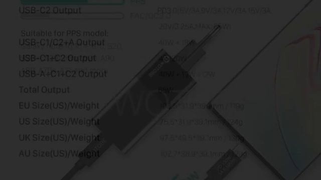 WOTOBE 65W GaN USB C Wall charger Power Adapter смотреть онлайн