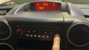 Citroen Berlingo Peugeot Partner Clock Setting Change the Time and Date