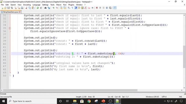 Java 1 Online, [3.03] Using Classes and Objects: The String Class Part 2 of 2 смотреть онлайн