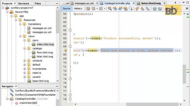 Curso Symfony - Módulo 7: Multilenguaje usando HTTP Session смотреть онлайн