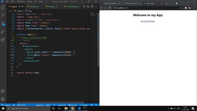 How to Use React Router Explained in Hindi - useParams Hooks, BrowserRouter, Switch and Link смотреть онлайн