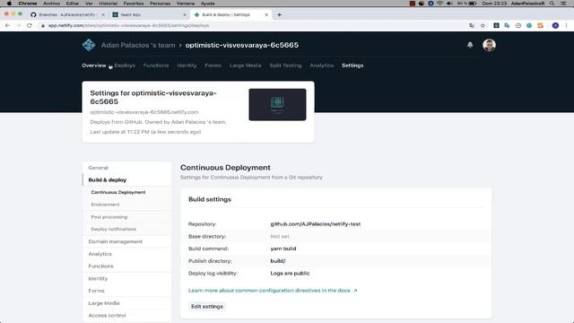 Deploy React app to Netlify - Como subir tu aplicación de #ReactJs a #Netlify ? смотреть онлайн