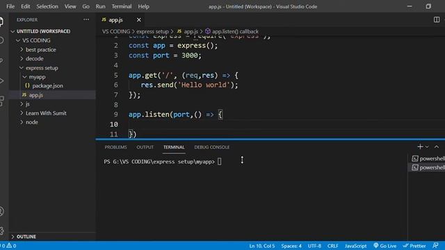 Express JS Introduction, Setup, IDE & First Program in Express JS Tutorial смотреть онлайн