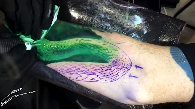 TATTOO TIMELAPSE | 3D SNAKE TATTOO | GUNNAR V смотреть онлайн