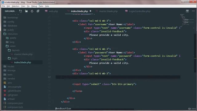 Full Stack Web Development Course - Laravel - 20 Bootstrap form component example смотреть онлайн