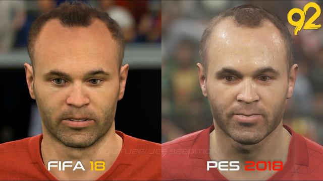 FIFA 18 Vs. PES 2018 | Famous Player Faces in Gameplay Comparison смотреть онлайн