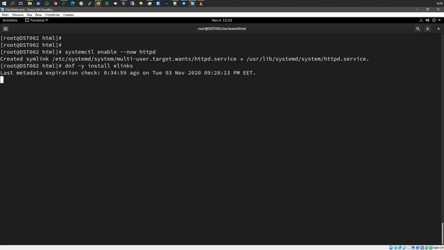 Запуск Apache HTTP Server | Fedora 33 Server смотреть онлайн