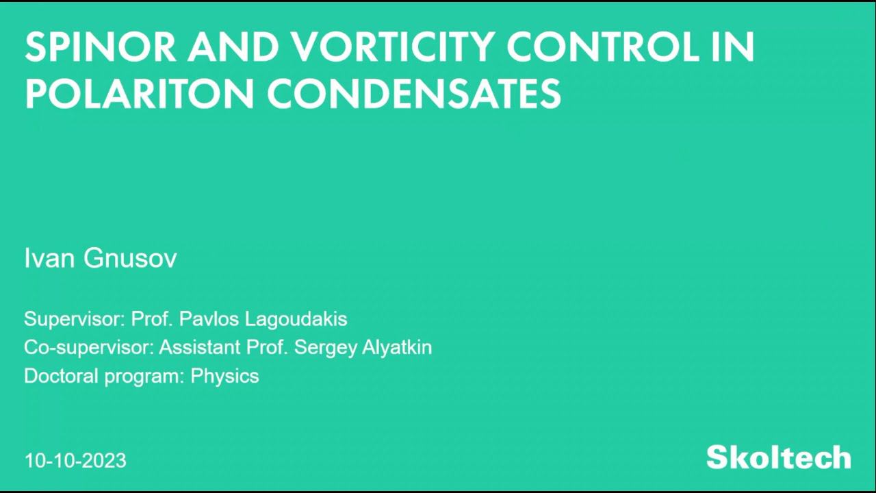 PhD Thesis Defense. Ivan Gnusov смотреть онлайн