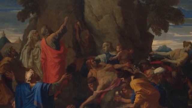 «Библейские сюжеты в искусстве»  Моисей, высекающий воду из скалы (06)