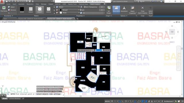 AUTOCAD # 547 First Floor Layout Plan of Double Story House -Size 50' x 90' смотреть онлайн