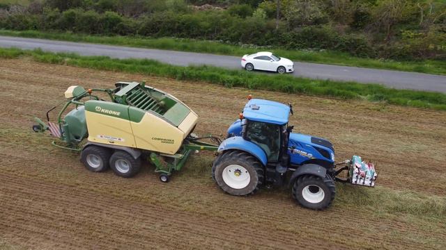 ENRUBANNAGE 2K23 /NEW HOLLAND T7.210 / KRONE COMPRIMA CF 155 XC смотреть онлайн