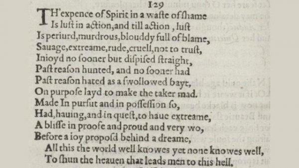 Shakespeare's Sonnet 129