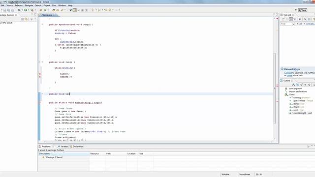 Java 2D Game Programming RPG Tutorial - Part 3 - Fix Bug & Create Game Loop смотреть онлайн
