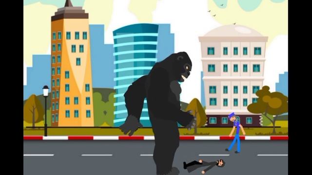 King Kong vs Tank Fight - drawing cartoon 2 смотреть онлайн