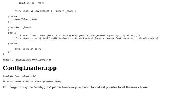 Json config loader class смотреть онлайн