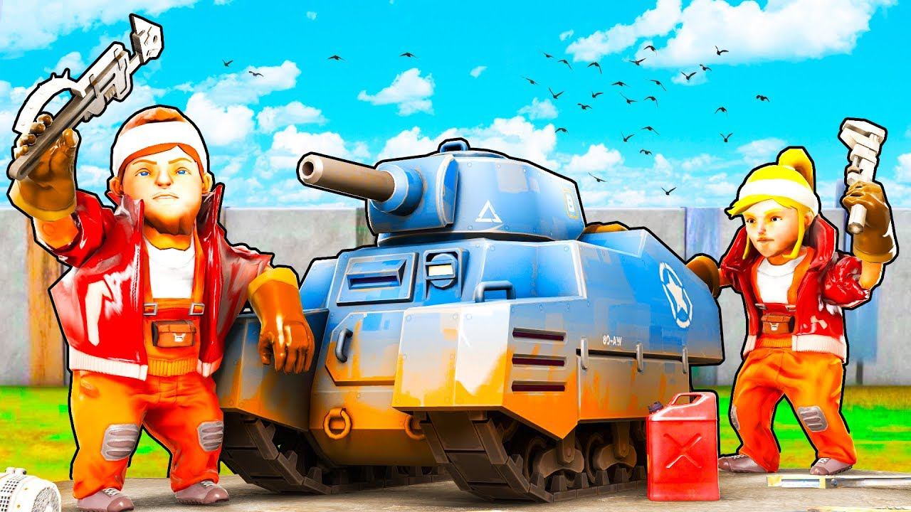 ПОСТРОЙ ТАНК ЗА 10 МИНУТ! ЭПИЧНАЯ БИТВА ТАНКОВ! БИТВА ПОСТРОЕК В СКРАП МЕХАНИК (Scrap Mechanic) смотреть онлайн