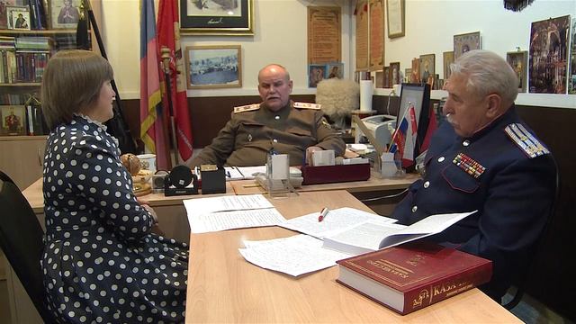 Интервью с Атаманами Союза Казаков России А.Г. Мартыновым и П.Ф.Задорожным. смотреть онлайн