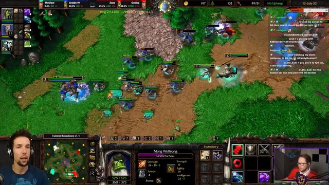 WC3 Champion And AoE2 God Play 2v2 - With TheViper | WC3 | Grubby
