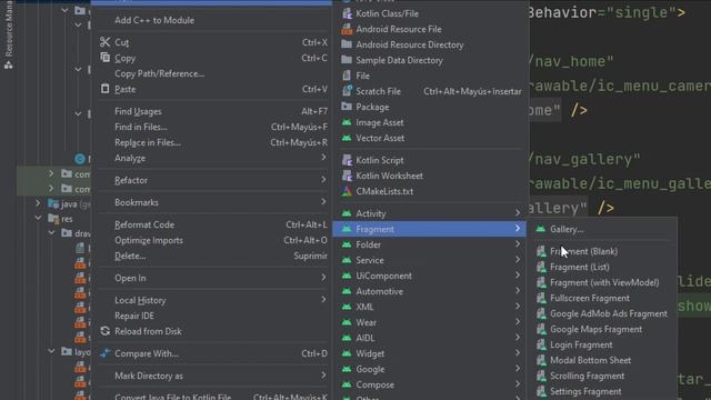 Como crear un Menu en Android Studio con Navigation Drawer y Fragment смотреть онлайн