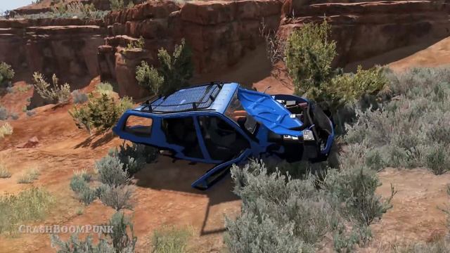 Realistic Cliff Drops #21 - BeamNG Drive Crashes | CrashBoomPunk смотреть онлайн