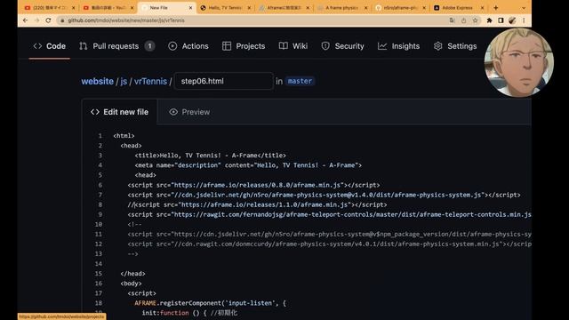 VRテニス⑧【JavaScript+A-Frame】質量と反発係数の再調整②：ゲーム x A-Frame入門 第1041回 смотреть онлайн