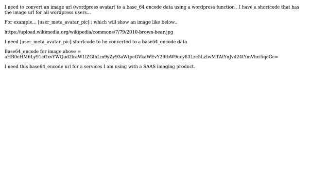 Wordpress: Need to convert image url to a Base_64 data url with wordpress function.. смотреть онлайн