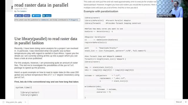 Tom Hengl - Step-by-step Tutorial To Optimization Of Geocomputing (tiling & Parallelization) With R