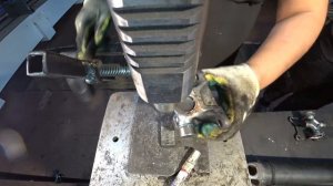 Замена крестовины методом кернения