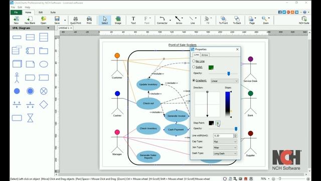 How To Edit And Stylize Flowchart And Diagram Connectors | ClickCharts Software Tutorial