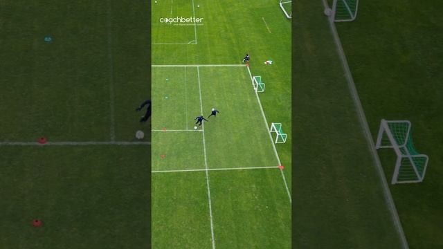 1 vs. 1 after a starting action | Soccer Coaching Drill смотреть онлайн