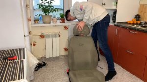 Как установить чехлы на авто Лада калина своими руками