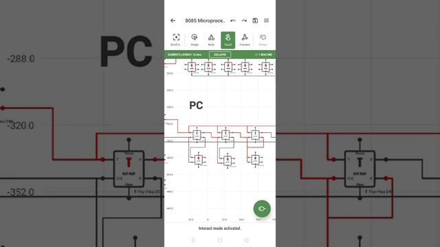 Actual circuitary of a 8085 processor using circuit simulator Pro. смотреть онлайн