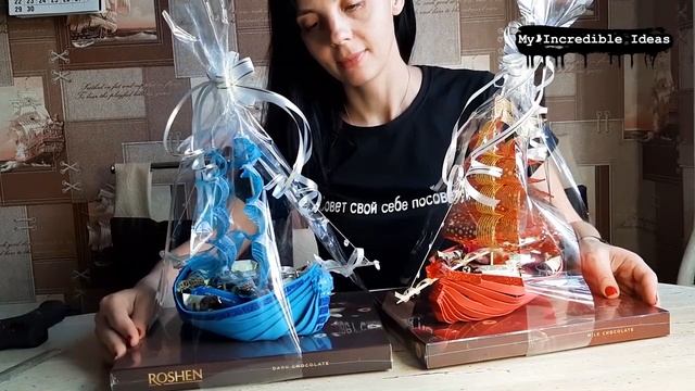 Кораблики ИЗ КОНФЕТ! 3 варианта создания СЛАДКОГО и ОРИГИНАЛЬНОГО подарка смотреть онлайн