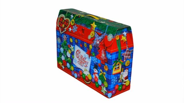 Сладкий новогодний подарок весом 3000 грамм в картонной упаковке смотреть онлайн