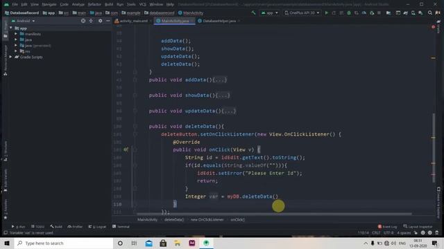 SqliteDataBase #4 : How to Delete Data on the basis of ID in the SQLite Database смотреть онлайн