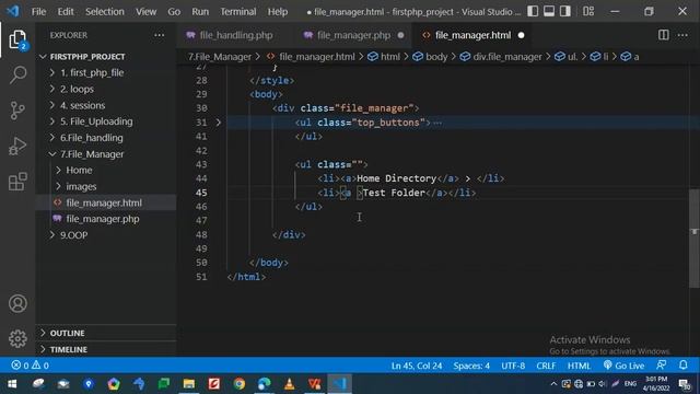 PHP Lecture 6.2 - File Manager and file handling part 1 HTML structure in Urdu смотреть онлайн