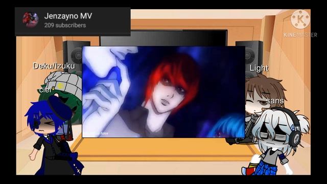 anime protagonist react to themselves||Death note||ft.sans,Ciel, Light and Demi||part 2 смотреть онлайн