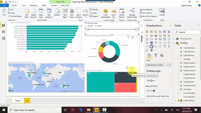 Exploring Date Slicer Power BI смотреть онлайн