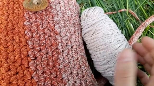 Пряжа YarnArt macrame cotton spectrum и сумка из нее. Отзыв смотреть онлайн
