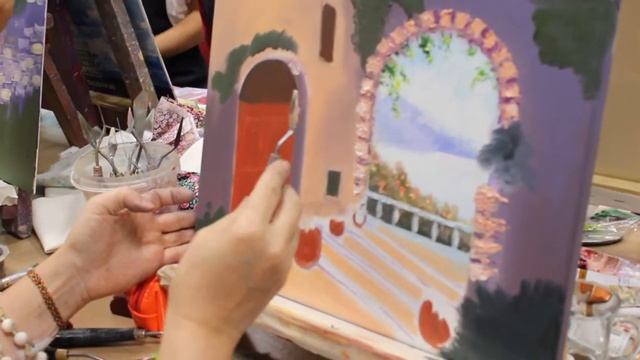 Мастер класс по живописи. Пишем летний дворик. смотреть онлайн