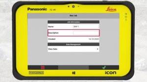 Создание нового Задания (работы) в Leica iCON Site