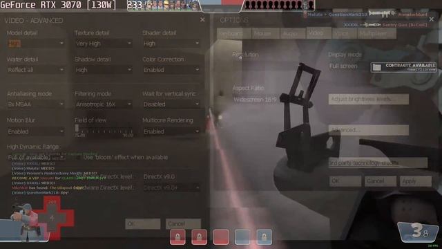 ? NVIDIA GeForce RTX 3070 [Laptop, 130W, Intel] - Team Fortress 2 gameplay benchmarks (1080p) смотреть онлайн