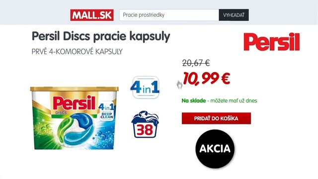 Pracie kapsuly Persil Discs za super cenu смотреть онлайн