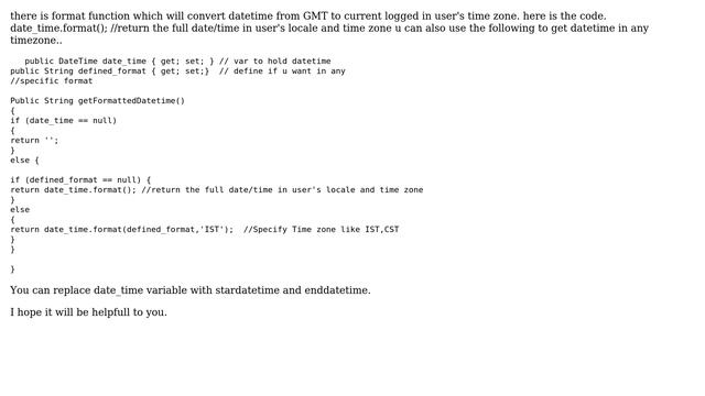 Salesforce: Convert Event StartDateTime and EndDateTime from GMT to the local timezone смотреть онлайн