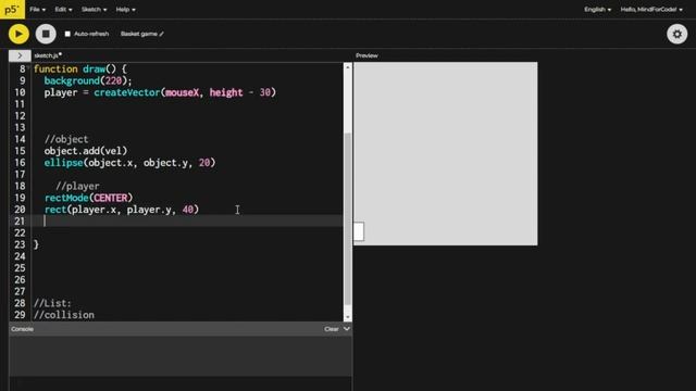 p5.js | How to create a basket game! смотреть онлайн