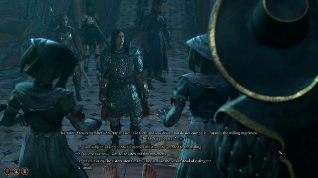 Baldur's Gate 3 - Convincing Malus Thorn or the Sisters to kill themselves for Shar (both options) смотреть онлайн