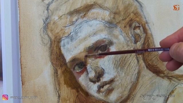 Как написать глаза маслом начинающему художнику в реалистичном стиле? смотреть онлайн