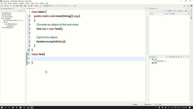 Java Program to Print object of a class смотреть онлайн